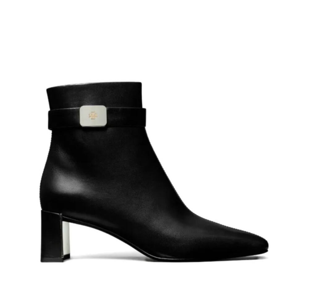 Tory Burch Georgina - Women's Size 7 - 55 mm Leather Buckle-Strap Ankle Boots